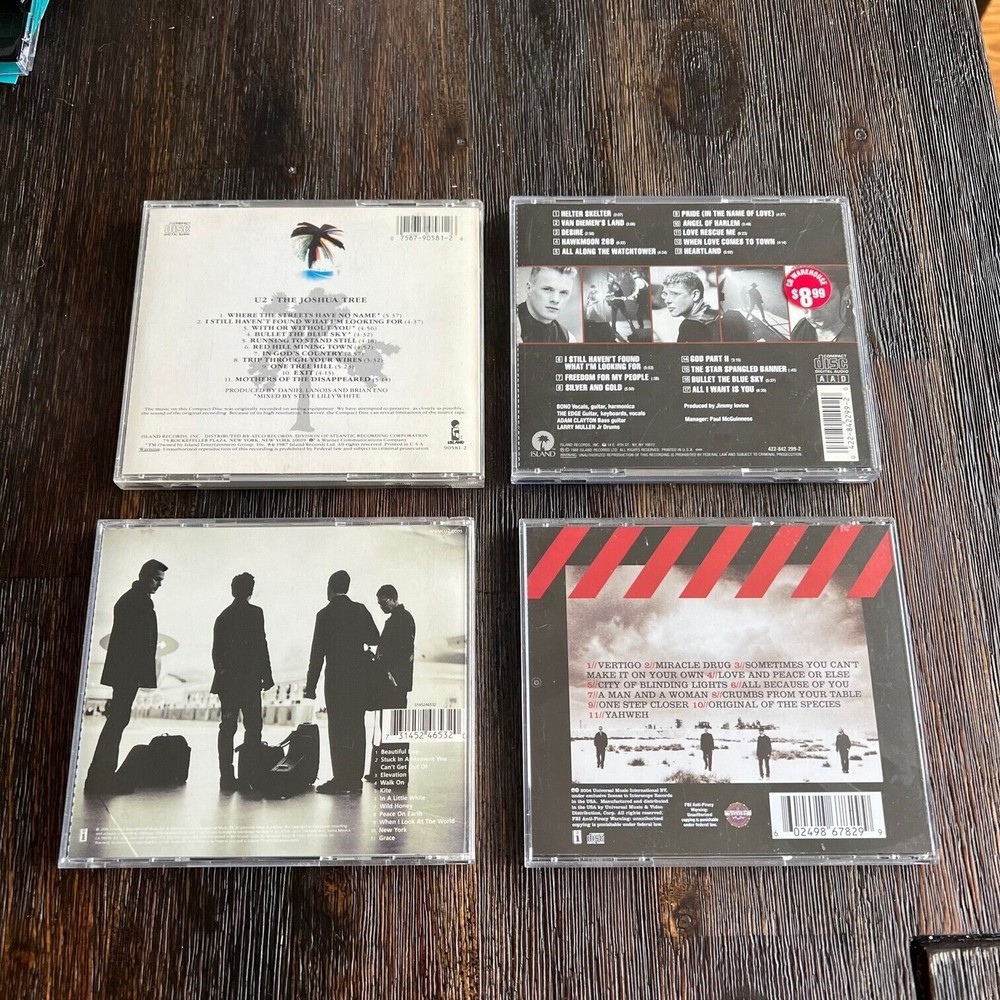 (4) U2 Compact Discs CD Joshua Tree Rattle & Hum All That You Leave Behind How + - Picture 6 of 6